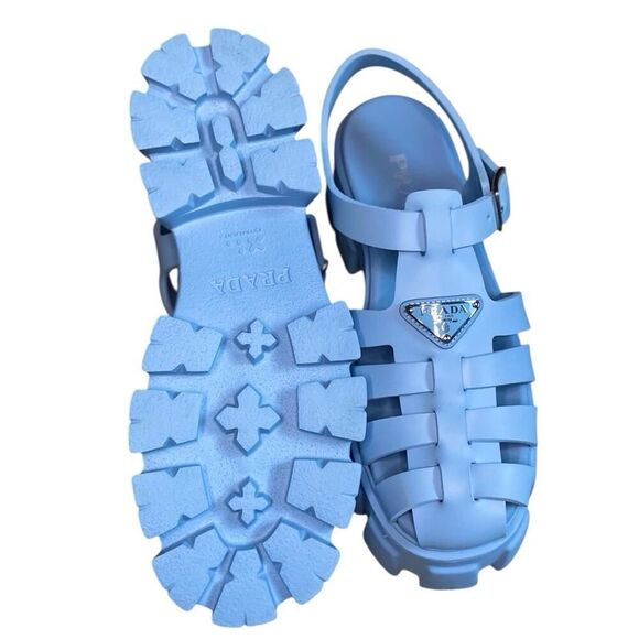 Prada Monolith Cage Platform Sandals Rubber Luxury Designer Shoes US 11/EU41 - Picture 8 of 13